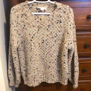 Blush pink balloon sleeve sweater